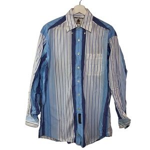 Tommy Hilfiger Striped Button Down Shirt Blue